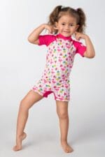 ⁦مايوه أطفال فلامنجو بكم قصير بناتي⁩ - الصورة ⁦2⁩