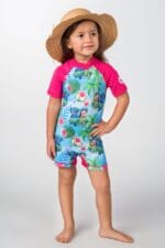 مايوه أطفال ستيتش بكم قصير بناتي