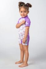 ⁦مايوه أطفال يونيكورن بكم قصير بناتي⁩ - الصورة ⁦3⁩