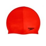 بونيه سباحة كلاسيكي من السيليكون للأطفال أحمر