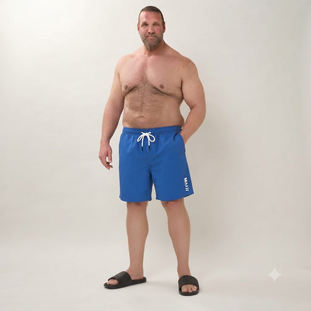 IMG-20260706-WA0298 شورت سباحة رجالي MAUI مقاوم للماء - أزرق | Big Size - الصورة 1