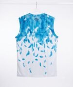 تيشيرت كات رجالي أبيض بطبعة أوراق شجر متساقطة - من MAUI - الصورة 2